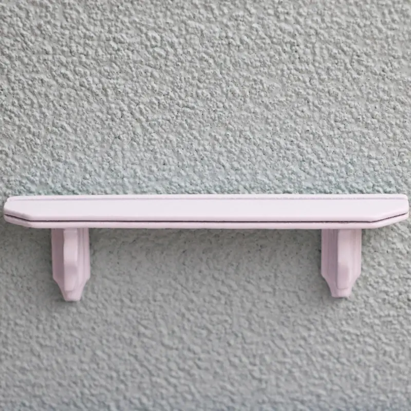 1:12 Dollhouse Miniature Wall Shelf White Storage Rack Hanging Shelf Model Home Bathroom Furniture Decor Toy Doll  Accessories