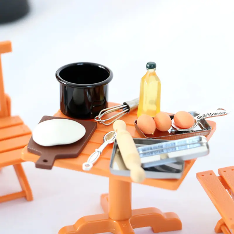 1set Dollhouse Miniature Kitchen Cooking Model DIY Doll Furniture Accessories
