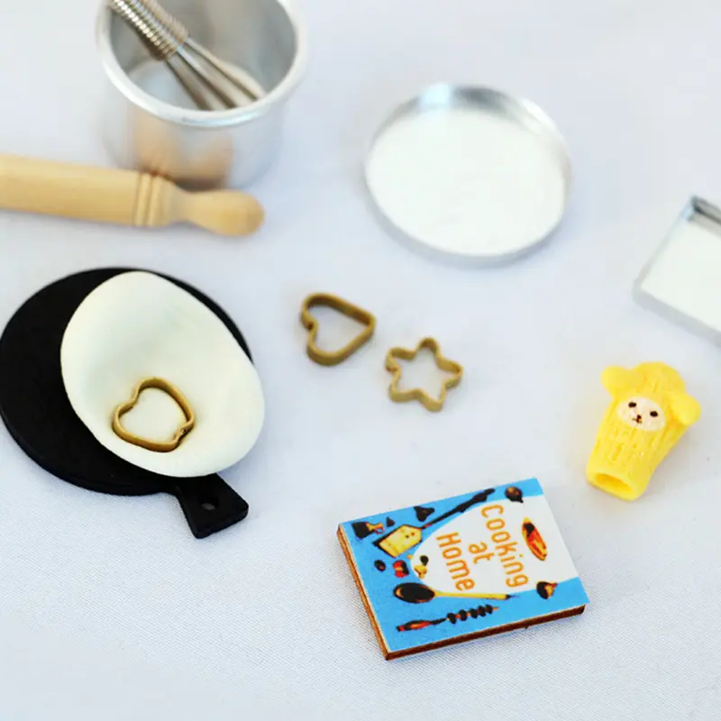 1set Dollhouse Miniature Kitchen Cooking Model DIY Doll Furniture Accessories