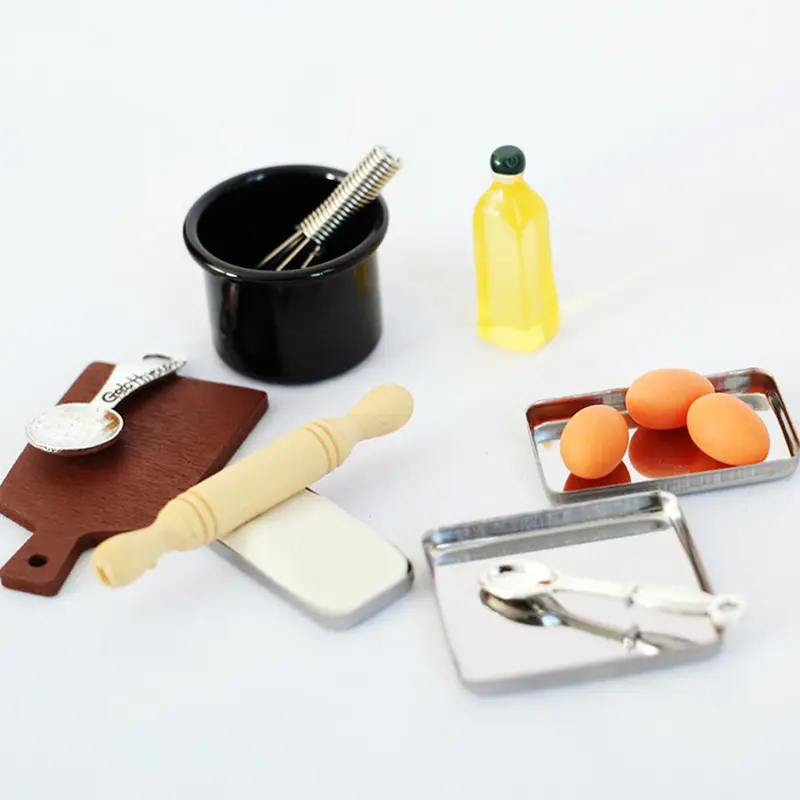 1set Dollhouse Miniature Kitchen Cooking Model DIY Doll Furniture Accessories