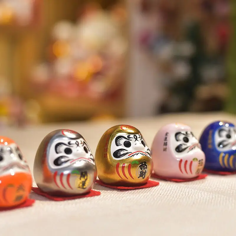 Miniature Landscape Home Decoration DIY Accessories Gifts Cartoon Ceramic Daruma Doll Crafts Lucky Charm Fortune Ornament