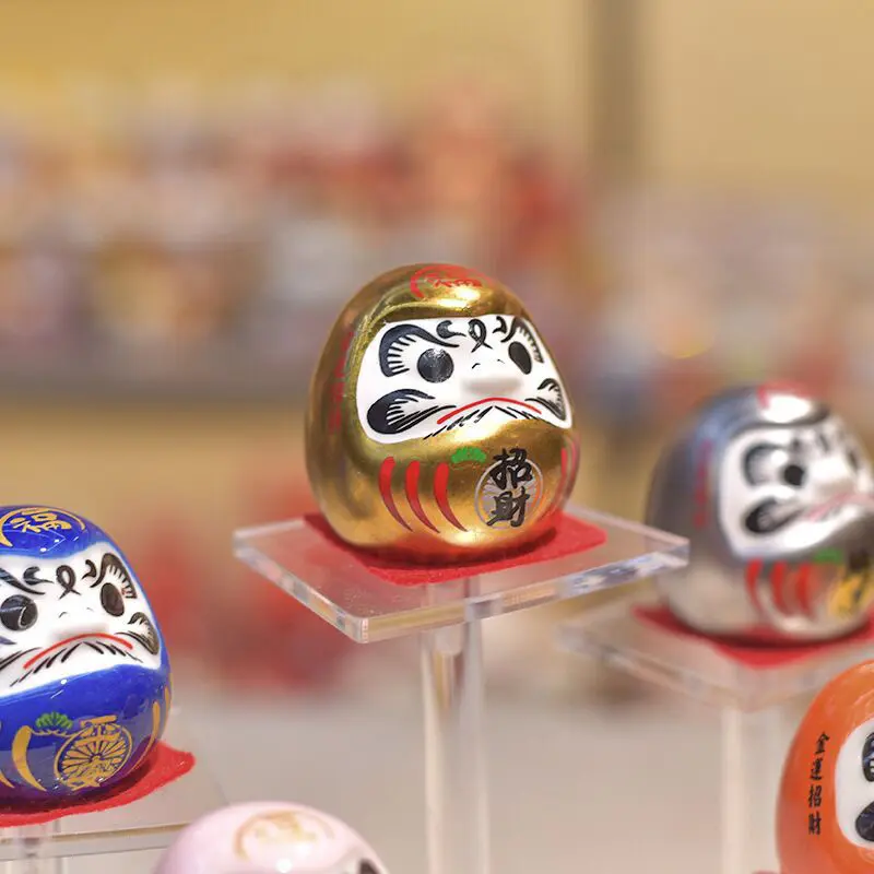 Miniature Landscape Home Decoration DIY Accessories Gifts Cartoon Ceramic Daruma Doll Crafts Lucky Charm Fortune Ornament