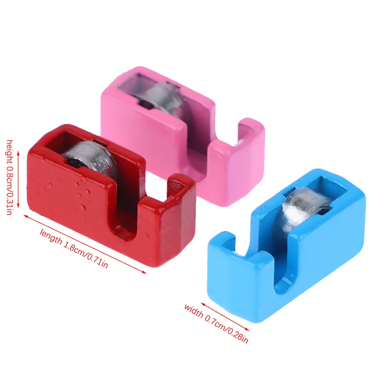 1/12 Dollhouse Tape Dispenser Dolls House Mini Tape Cutter Dollhouse Stationery Decor Office School Pretend Play Toy