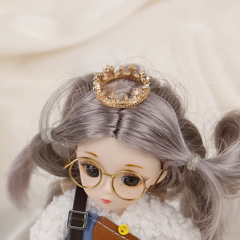 1:12 Dollhouse Miniature Mini Metal Crown Princess Headwear Model Toys