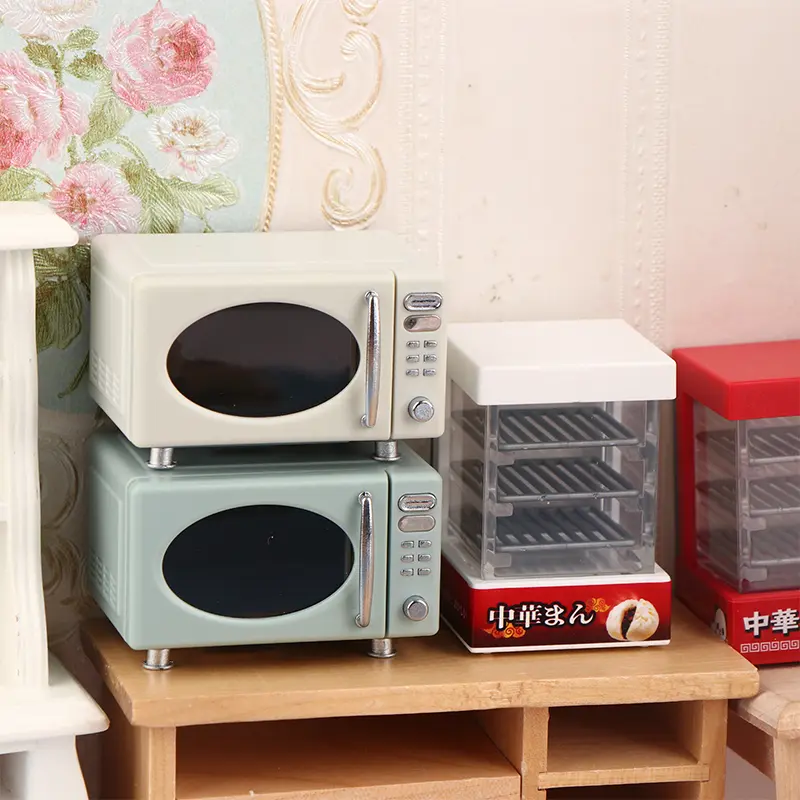 1:12 Dollhouse Miniature Micro-wave Oven Bread Cabinet Steam Box Household Electric Model Decor Toy Doll House Accessories
