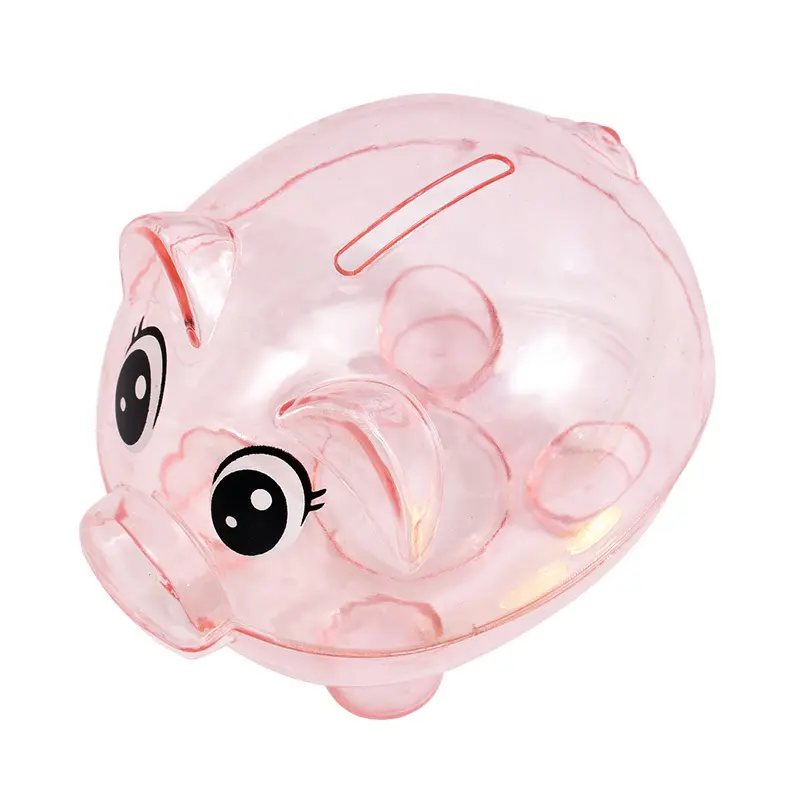 Openable Saving Box Clear Lovely Bank Coin Money Cash Kid Plastic Saving Box Gift