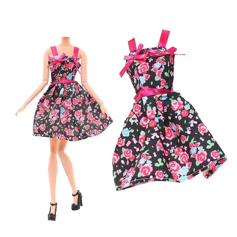30CM Doll Clothes Changing Fashion Set Street Photo Dress Casual Pants Set Floral Skirt
