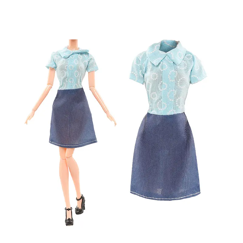 30CM Doll Clothes Changing Fashion Set Street Photo Dress Casual Pants Set Floral Skirt