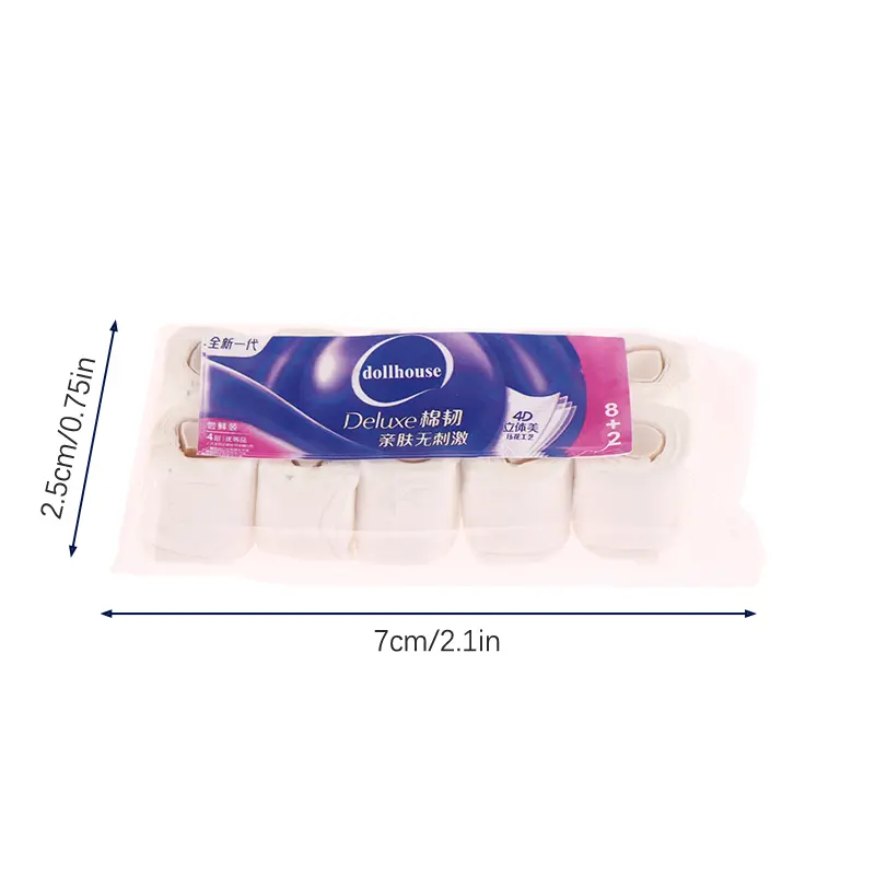1:12 Dollhouse Miniature Paper Towel Roll Model Roll of Tissue Home Decor Toy Doll House Accessories Kids Pretend Play Toys