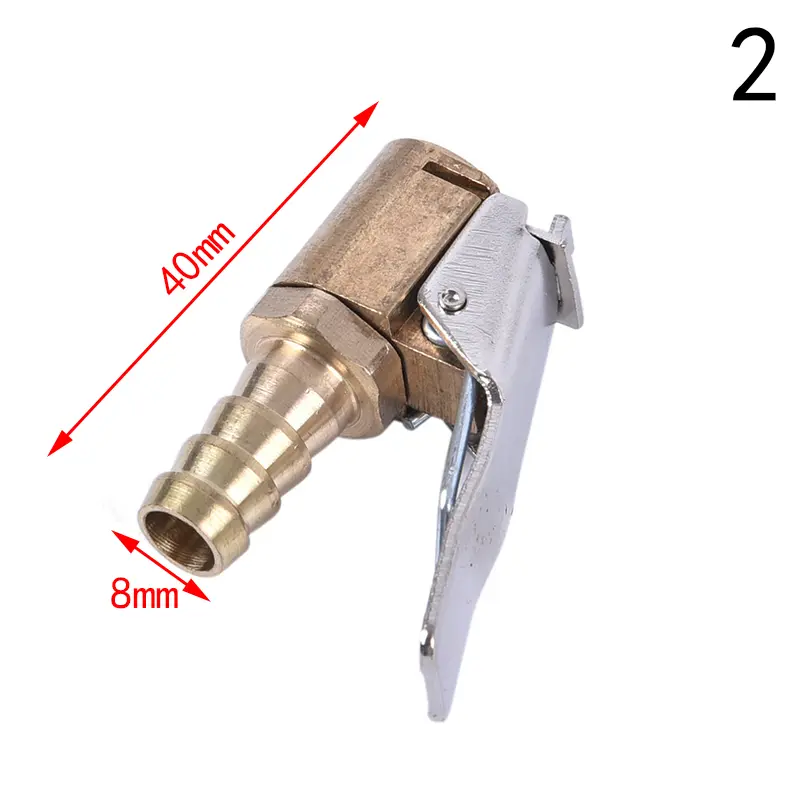 Brass Car Tyre Inflator Valve Connector Air Chuck Tire Clip Lock-on Adapter Air nozzle adapter of vehicle mounted inflation pump