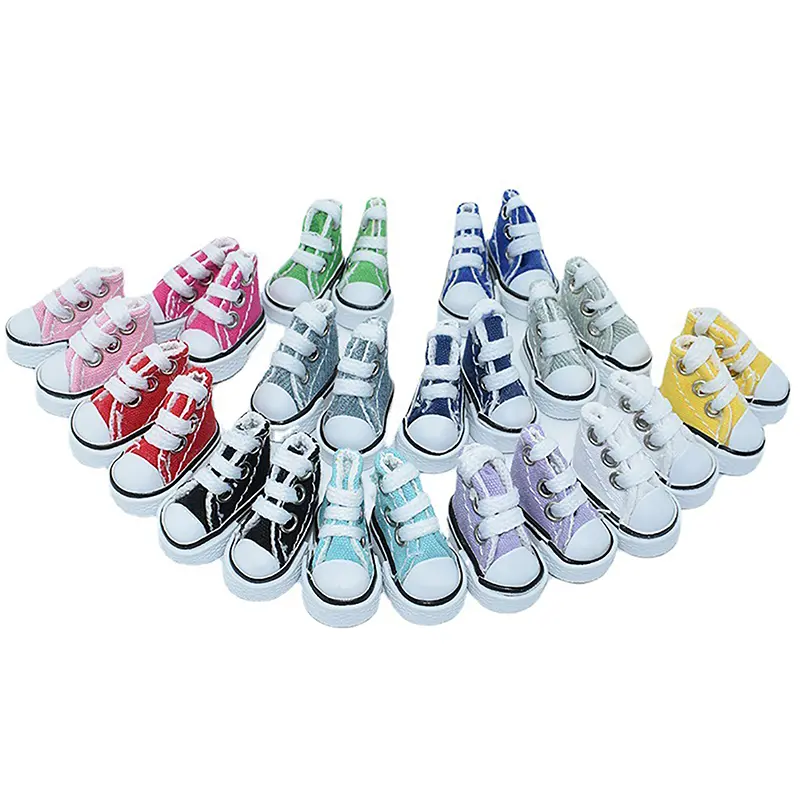 Innovative And Practical 3.5cm Doll Mini Shoes For Russian Doll 1/6  Sneakers Shoes Boots Finger Dance Toy Canvas Shoes