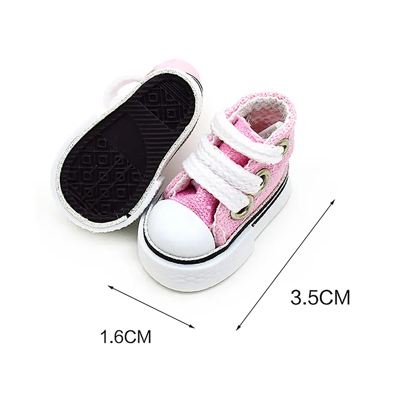 Innovative And Practical 3.5cm Doll Mini Shoes For Russian Doll 1/6  Sneakers Shoes Boots Finger Dance Toy Canvas Shoes
