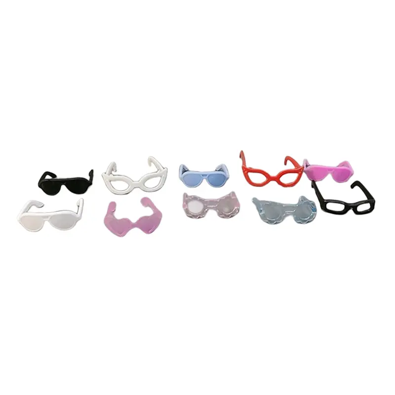 20pcs Dolls Accessories Mini Plastic Glasses For High Dolls For  Dolls House Kids Toy Party Glasses