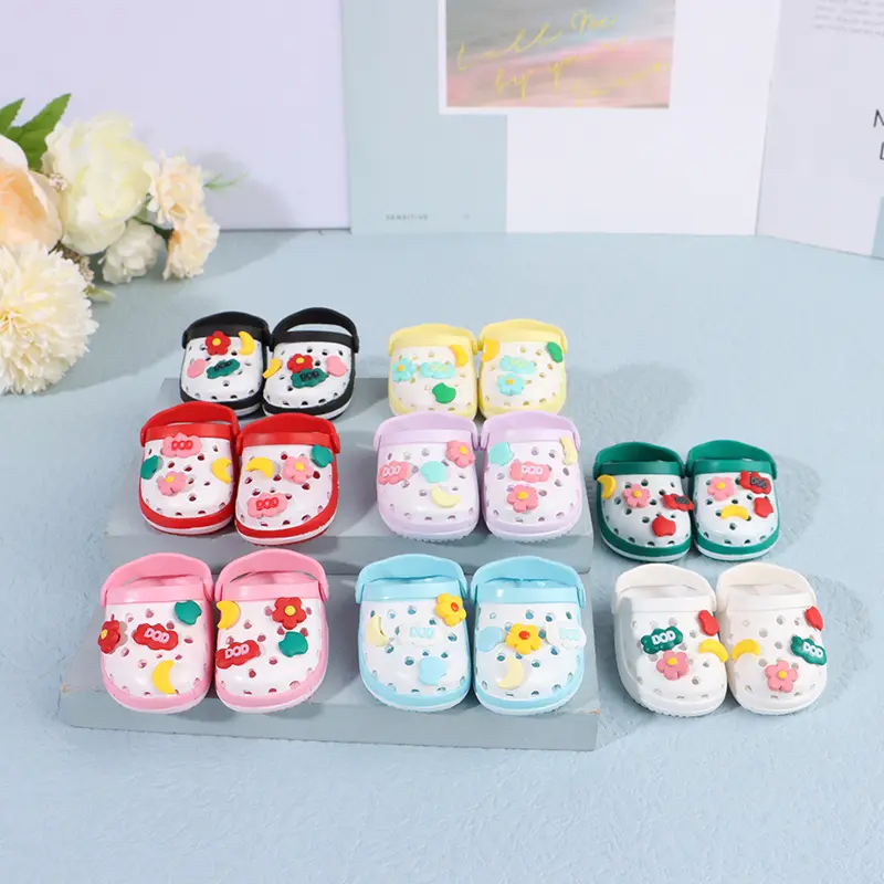 Dolls Shoes Cute Mini Hole Sandals Mixed Color Beach Shoes Doll Accessories Doll Dress Up Toys