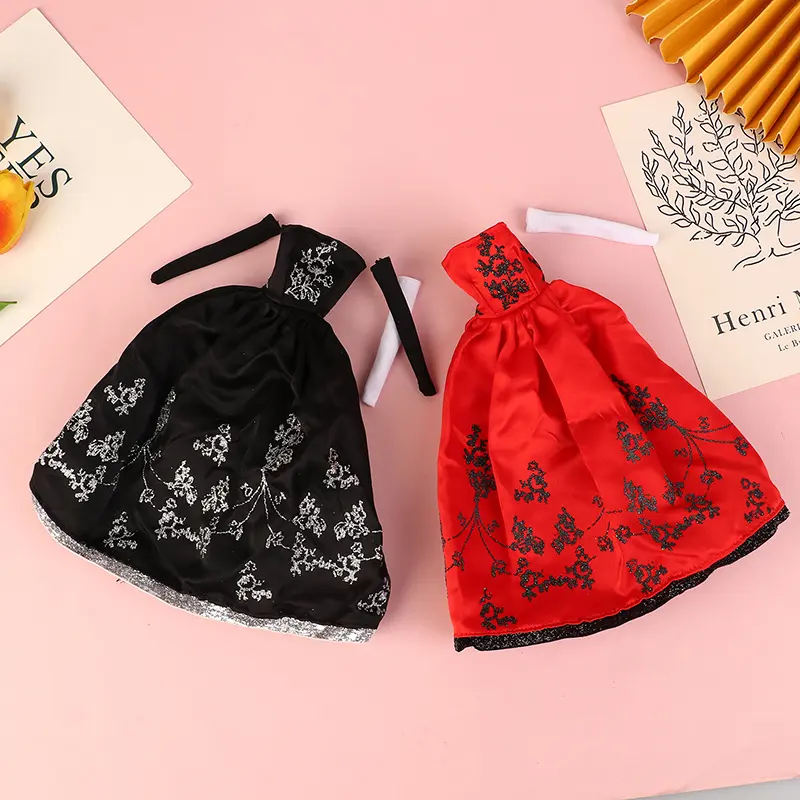Doll Clothes Princess Dress Banquet Party Beautiful Dress Embroidery Tulle Dress For 11inch Doll