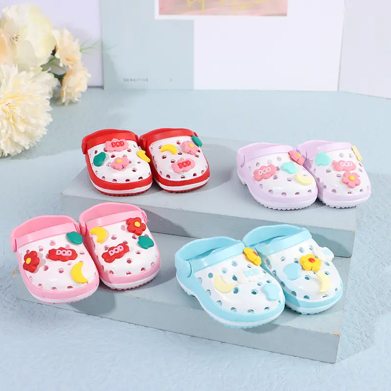 Dolls Shoes Cute Mini Hole Sandals Mixed Color Beach Shoes Doll Accessories Doll Dress Up Toys