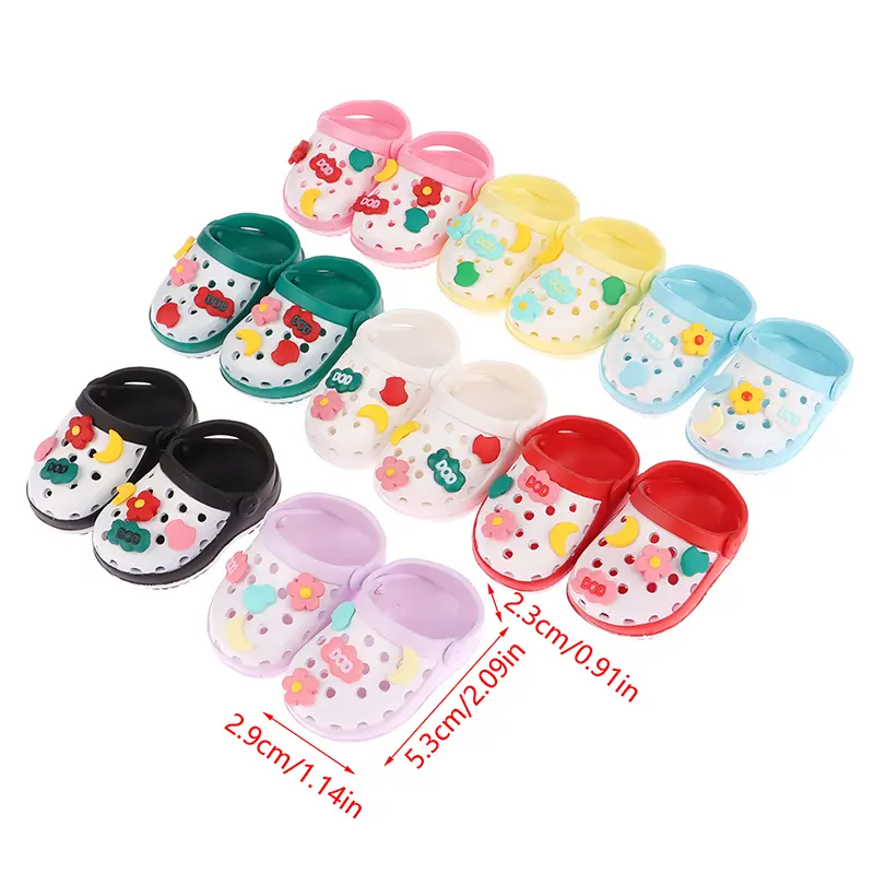 Dolls Shoes Cute Mini Hole Sandals Mixed Color Beach Shoes Doll Accessories Doll Dress Up Toys