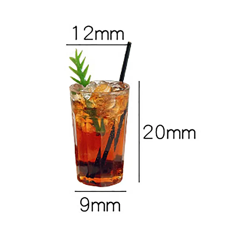 Miniature Cafe Toy Decoration Model Mini Drink Iced American Latte Play House For Dollhouse Accessories