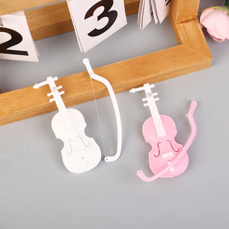 Mini Miniature Violin Simulation Handmade Desktop Decoration Doll House Accessories