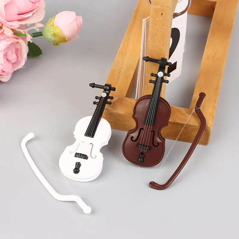Mini Miniature Violin Simulation Handmade Desktop Decoration Doll House Accessories