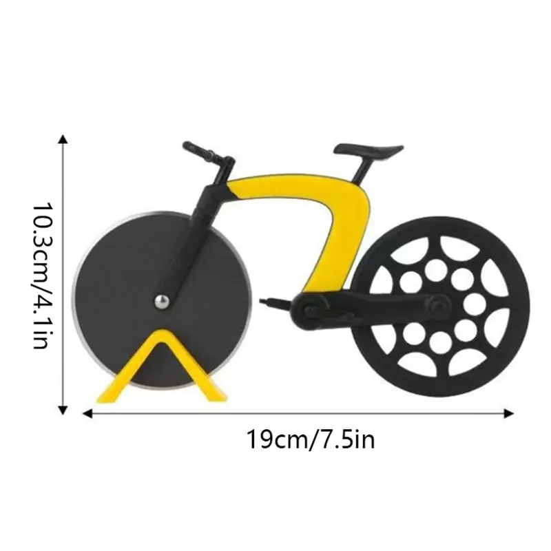 Creative Pizza Cutter Bicycle Shape Pizza Cutter Reusable Pizza Slicer Picnic Practical Stainless Steel Kitchen Accessories