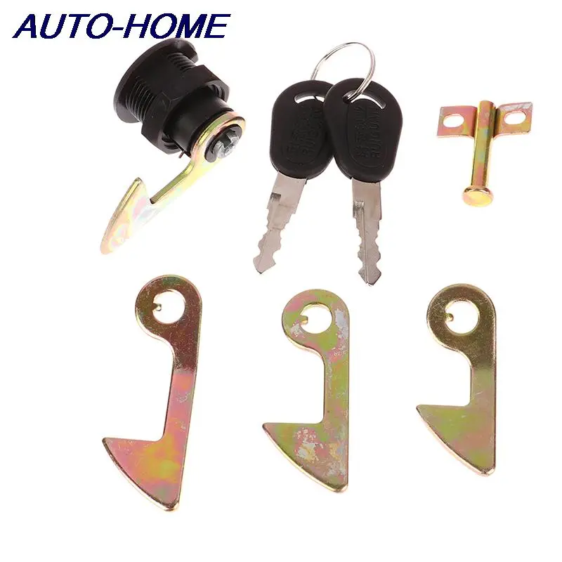 1Set (1 Lock+2 Keys+4 Metal hook) Electric Car Scooter Tail Box Lock Trunk Lock Accessories Motorcycle Rear Locks