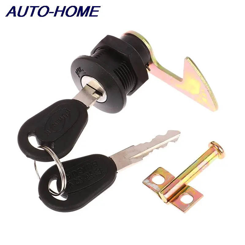 1Set (1 Lock+2 Keys+4 Metal hook) Electric Car Scooter Tail Box Lock Trunk Lock Accessories Motorcycle Rear Locks