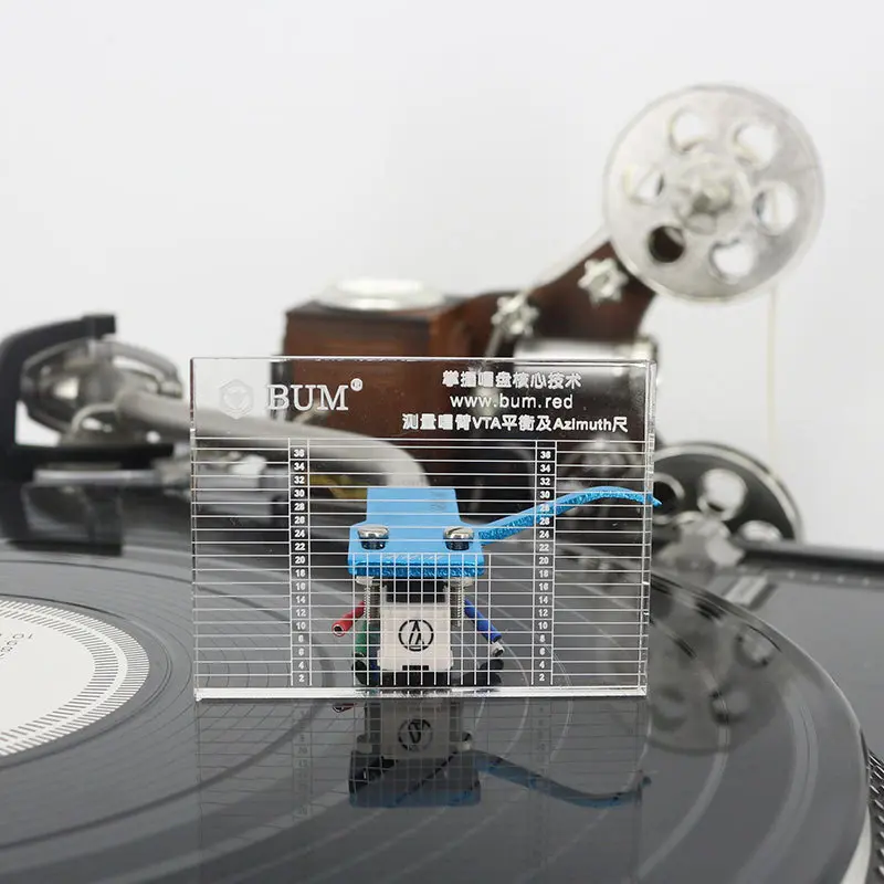 LP Vinyl Record Player Measuring Phono Tonearm VTA/Cartridge Azimuth Ruler Balance Cartridge Azimuth Ruler Headshell Turntable