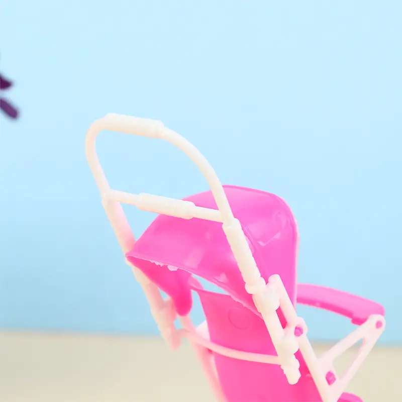 1PC Doll house scene decorations 12cm doll baby cradle cart accessories doll simulation cart