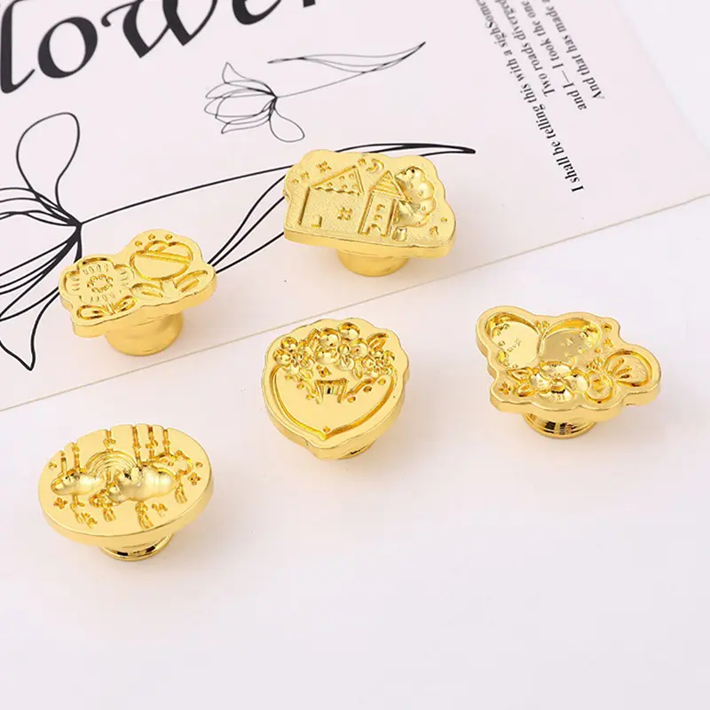 Vintage Stamps Print Head Flower Series Wax Seal Head Stamp Sealing Wax DIY Scrapbooking Cards Envelopes Invitation Decor