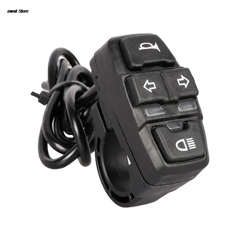 Electric Bike Scooter Light Switch DK336 for Motorcycle Button Turn Signal Light