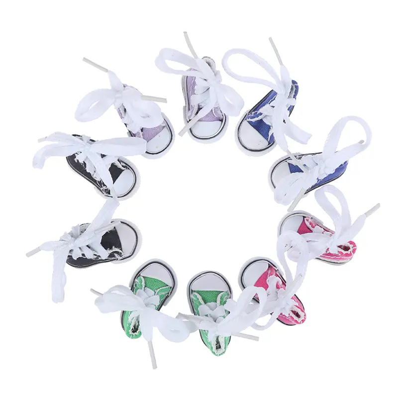 3.5cm Mini Finger Shoes Canvas Toys Boots Cute 1/6 Doll Shoes Skateboard Shoe