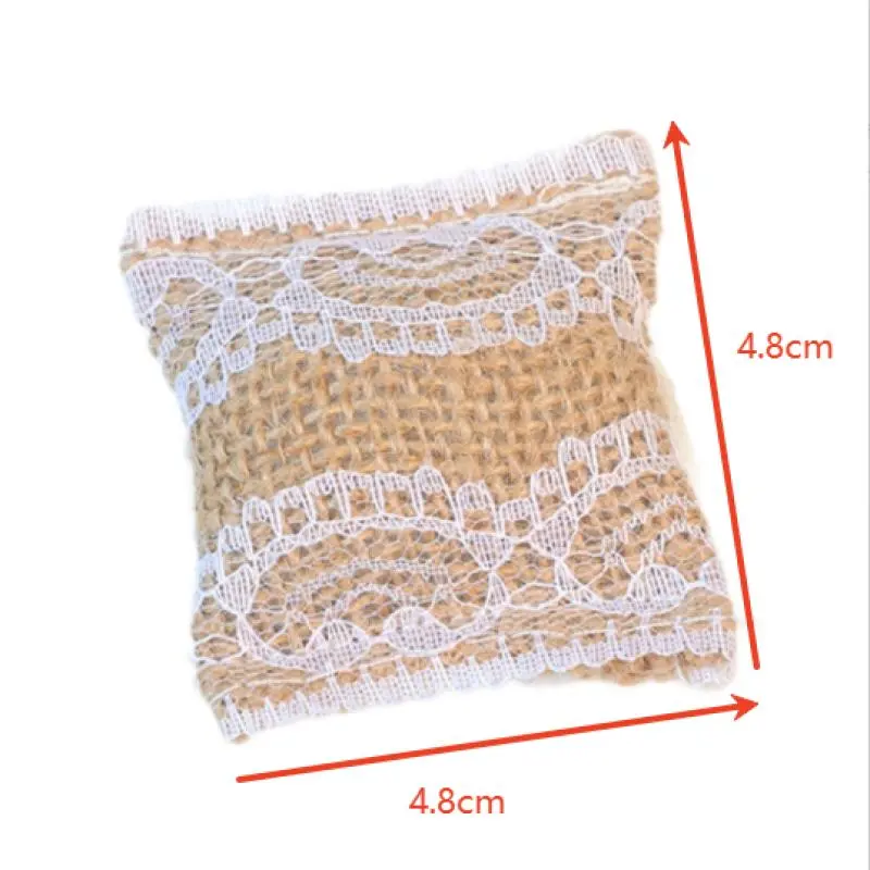 2Pcs 1/12 Dollhouse Simulation Mini Lace Pillow Sofa Cushion Living Room Decoration Dolls House Decor Accessories