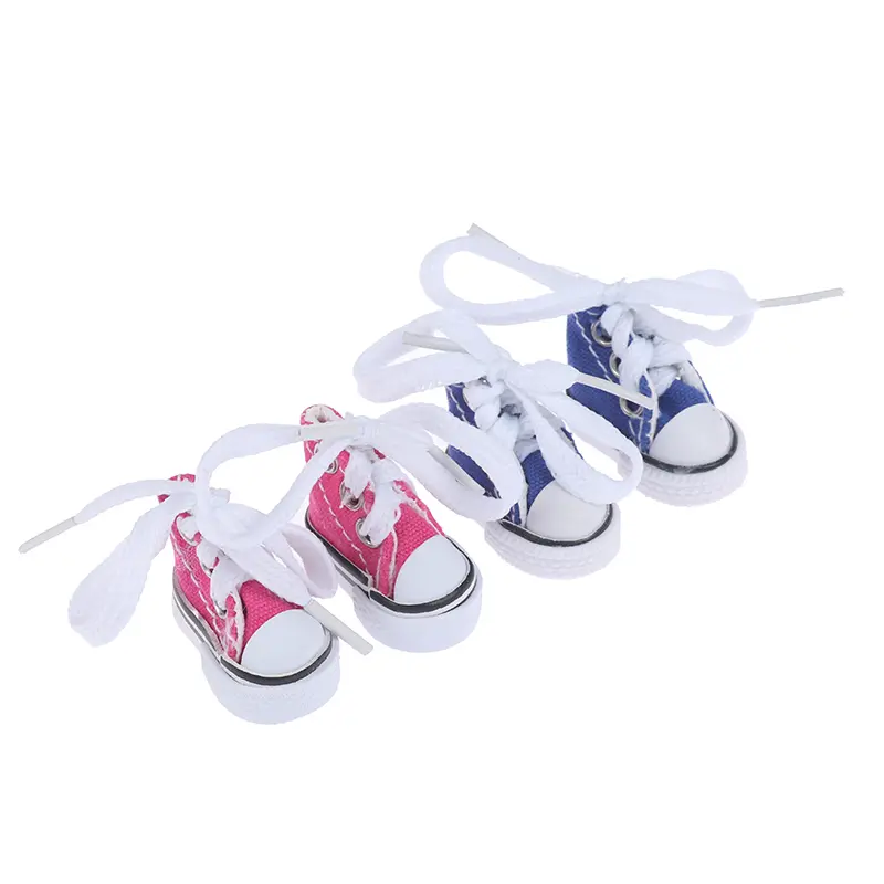 3.5cm Mini Finger Shoes Canvas Toys Boots Cute 1/6 Doll Shoes Skateboard Shoe