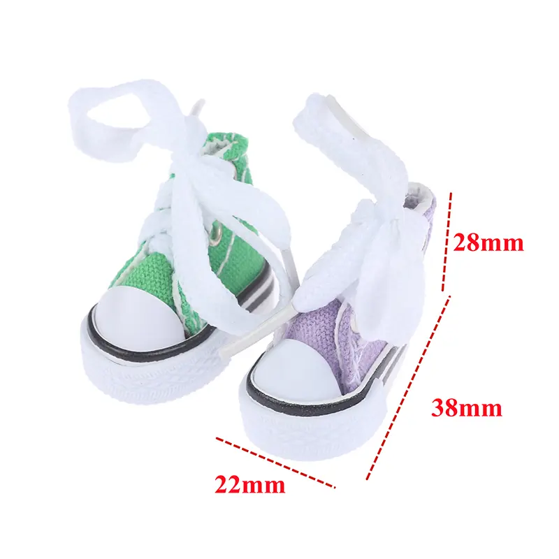 3.5cm Mini Finger Shoes Canvas Toys Boots Cute 1/6 Doll Shoes Skateboard Shoe