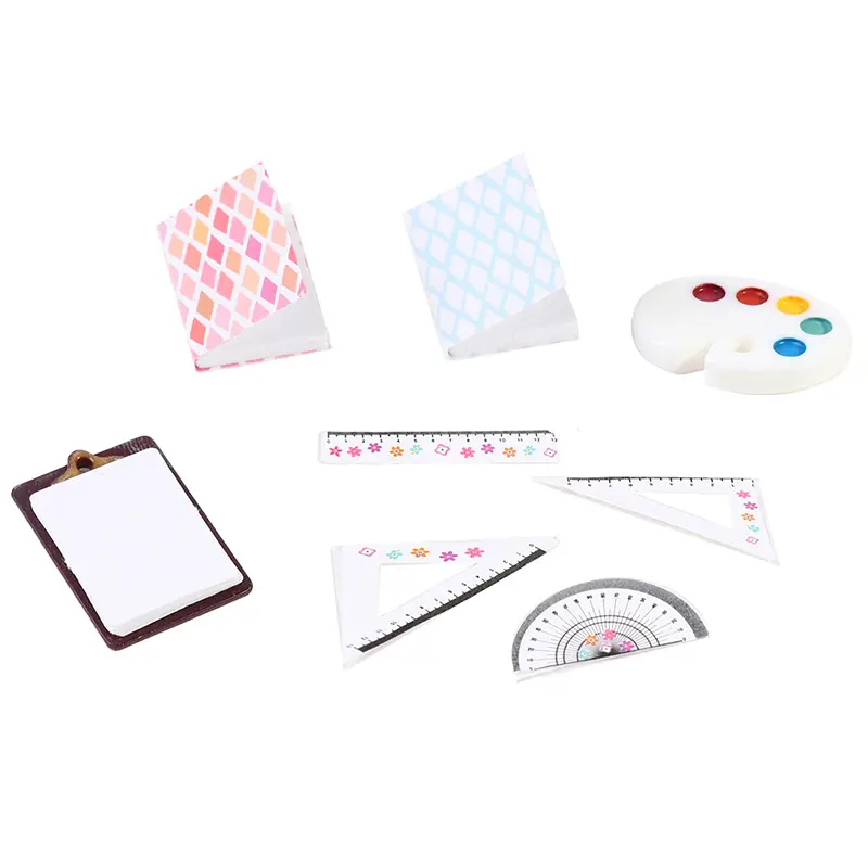 14Pcs School supplies Doll Accessories for Dollhouse Best Gift Toy for Girl Doll