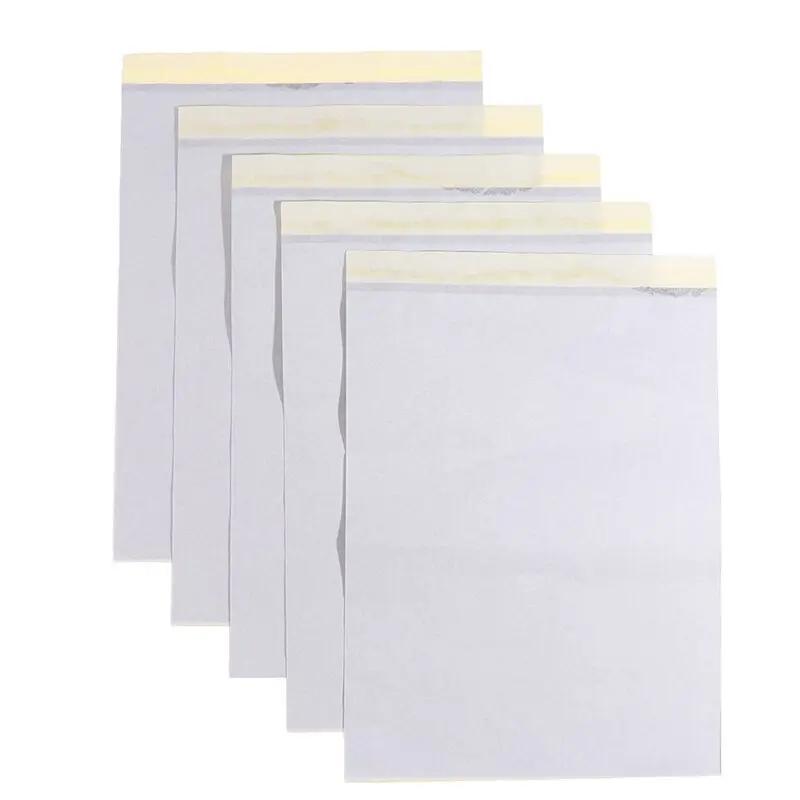 5Pcs/Set A4 Reusable Hand-drawn Tattoo Transfer Paper Stencil Carbon Thermal Copier Tracing Hectograph Tattoo Supplies