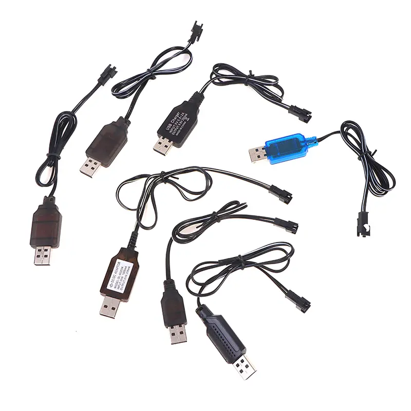 High Quality 3.6-9.6V 250mA NiMh/NiCd Battery USB Charger Cable SM 2P Forward Plug Remote Control Car USB Charger Electric Toy~