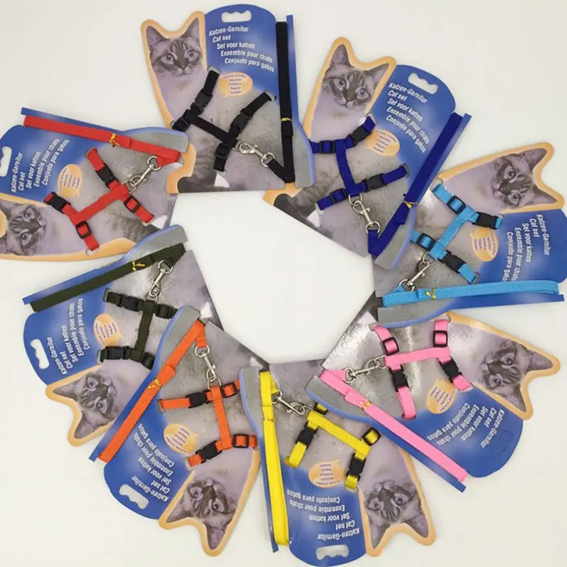 Cat Collar Harness Leash Adjustable Nylon Kitten Halter Collar Pet Traction Puppy Dog Cat Product Pet Harness Belt