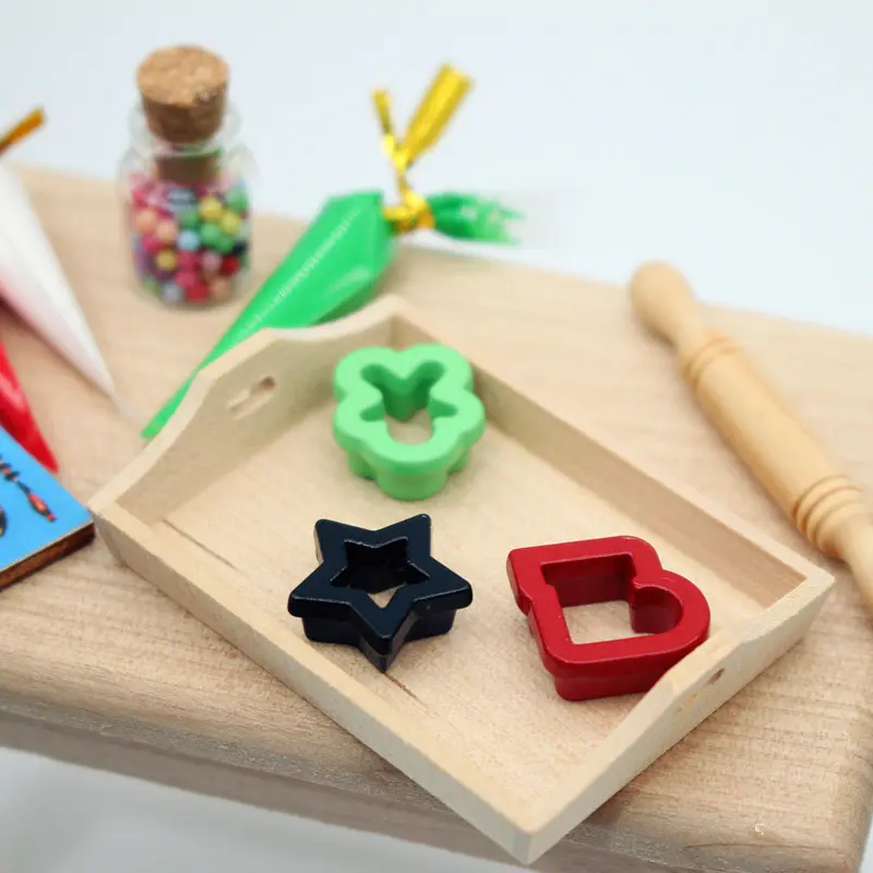 1/12 Dollhouse Mini Cream Baking Bakeware Mold Set Kitchen Tool Accessories Dolls House Decoration Play Toy