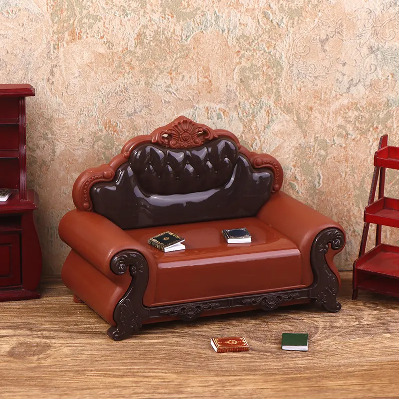 1:12 Dollhouse Miniature European Style Sofa Model Sofa Chair Furniture Decor Toy Doll House Accessories