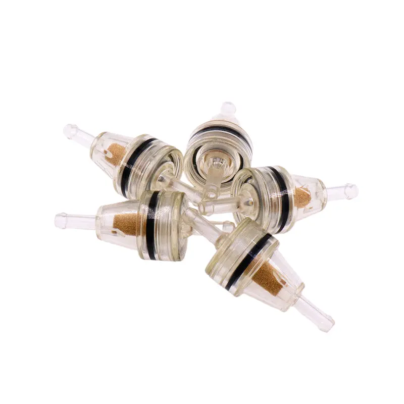 6mm Small Plastic Universal Motorcycle Gas Petrol Fuel Oil Filter 1/4" Inline Clear Gas Mini Filte Replacement