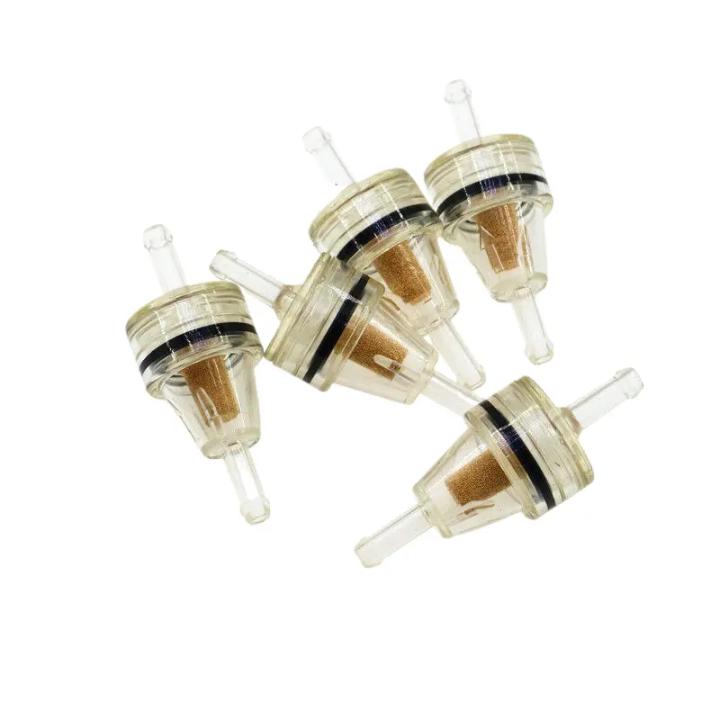 6mm Small Plastic Universal Motorcycle Gas Petrol Fuel Oil Filter 1/4" Inline Clear Gas Mini Filte Replacement