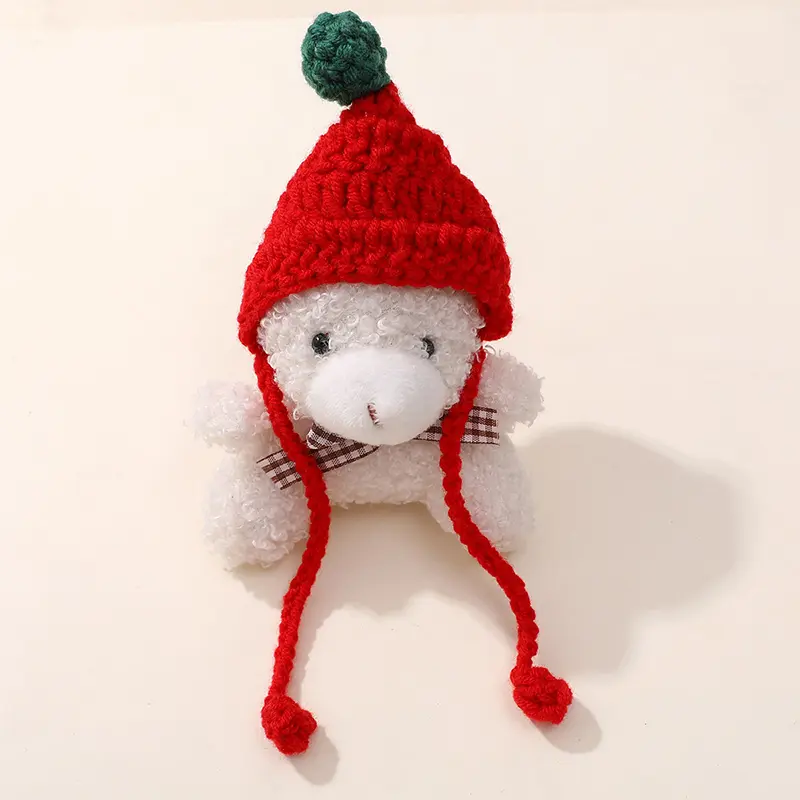 Cute Doll House Doll Hat Mini Straps Handmade Woven Hook Knitted Woolen Head Covers Cartoon DIY Doll Decoration Toy For Children