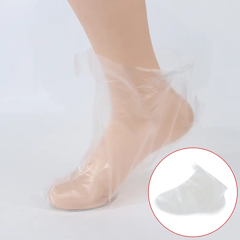 100pcs Clear Plastic Disposable Bath Liner Foot Pedicure Spa Wax Cover Bag Sock