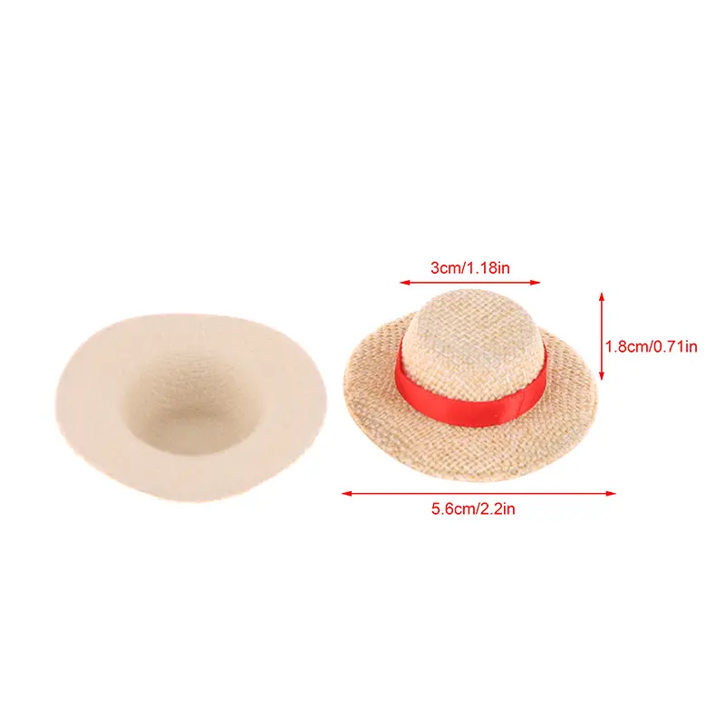 1Pc Doll House Doll Straw Hat Sun Cap For Doll Clothes Accessories DIY Decoration Toys