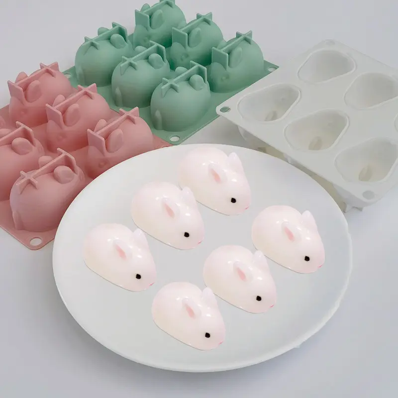 Easter Rabbit Silicone Molds Candy Chocolate Molds for Making Mousse, Ice Cream, Chocolate, Candy,  Easter Dessert.