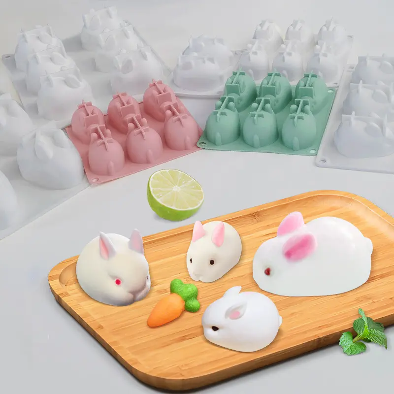 Easter Rabbit Silicone Molds Candy Chocolate Molds for Making Mousse, Ice Cream, Chocolate, Candy,  Easter Dessert.