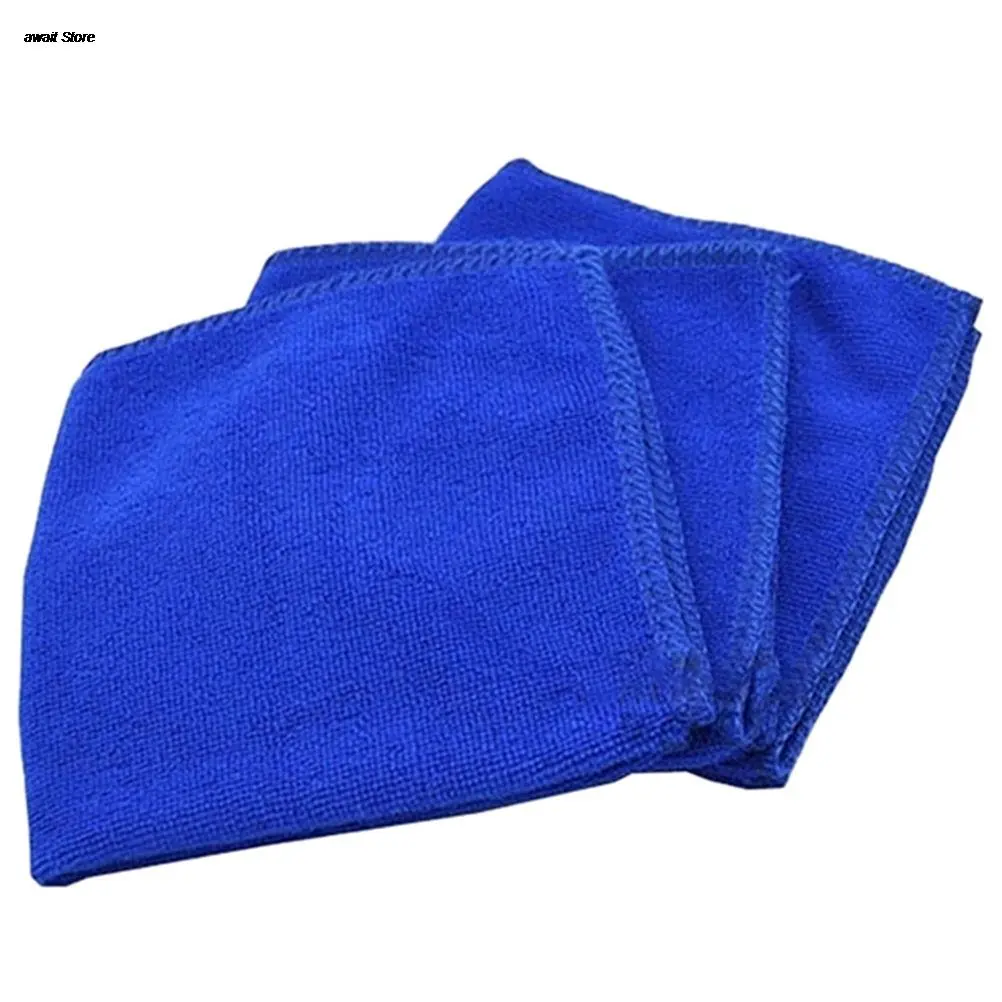 5pcs Fabulous Great Blue Wash Cloth Car Auto Care Microfiber Cleaning Towels