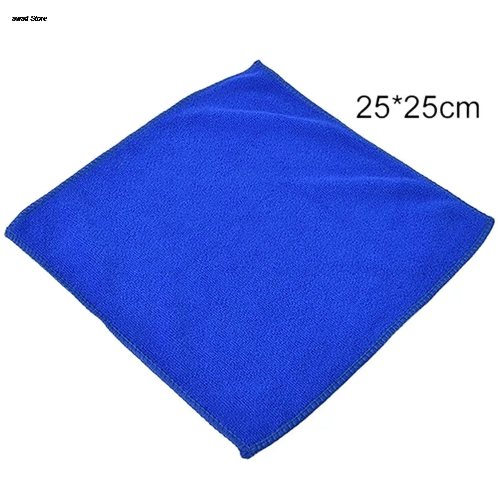 5pcs Fabulous Great Blue Wash Cloth Car Auto Care Microfiber Cleaning Towels